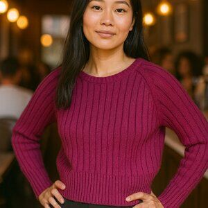 Sweater L A Hearts Cropped Size S